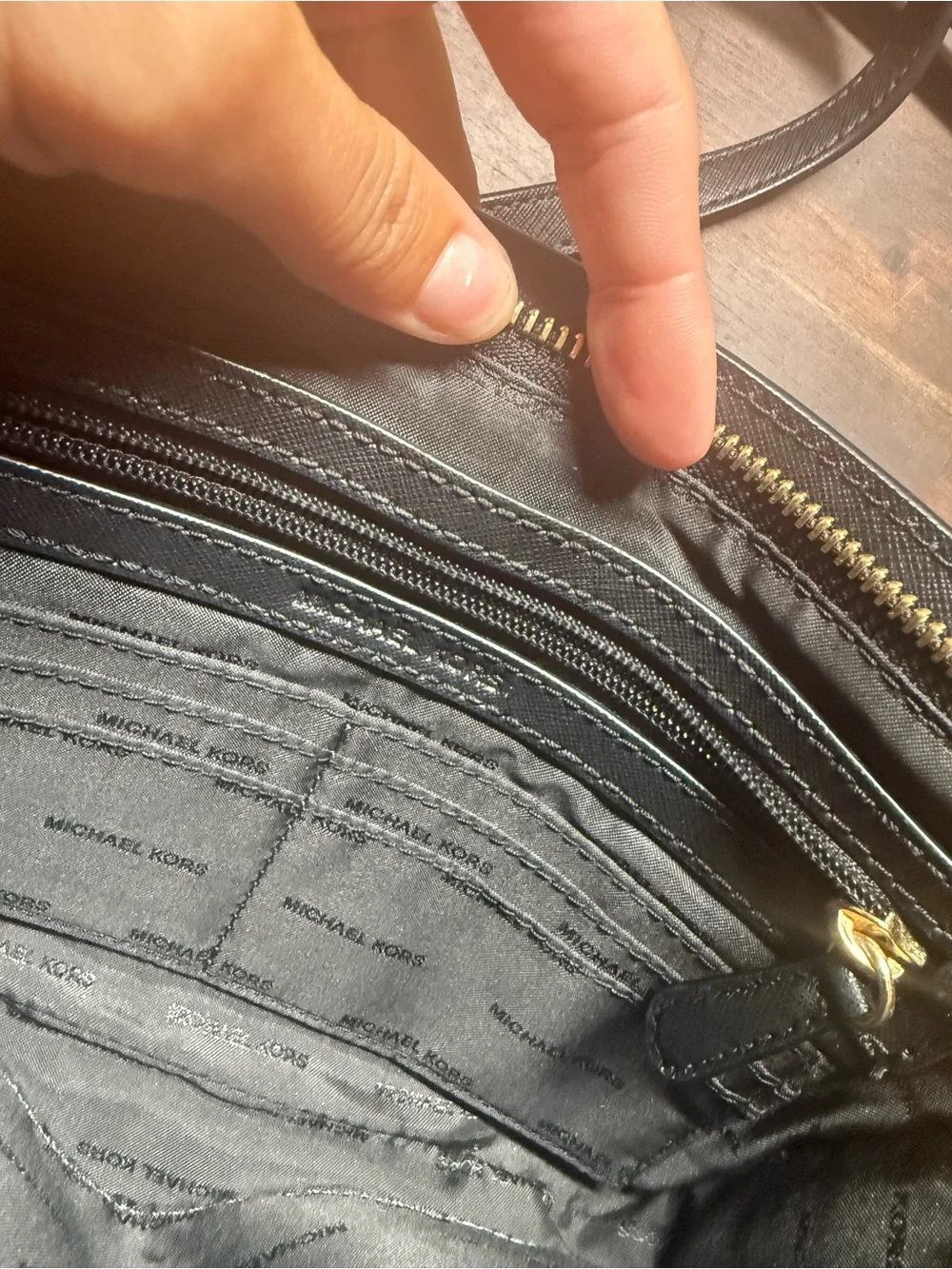 Michael Kors Black Saffiano Leather Crossbody Bag